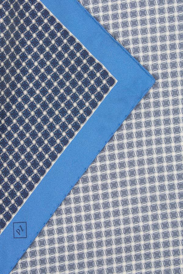 Lab. Pal Zileri Pochette in seta stampata con piping a contrasto Saldi