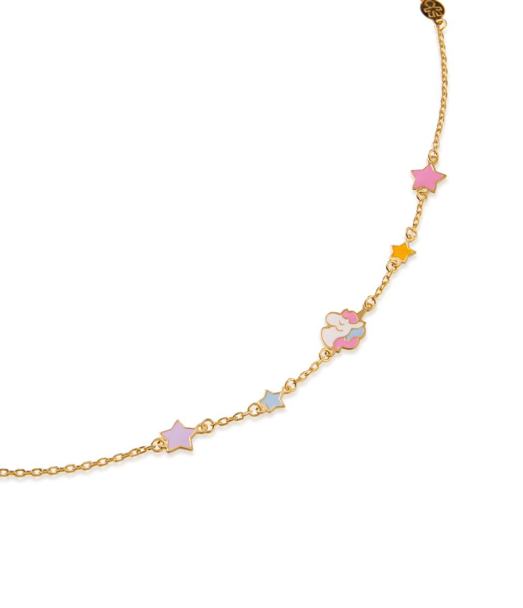 Le Bebé Bracciale Toys in oro giallo con unicorno e stelline Negozio