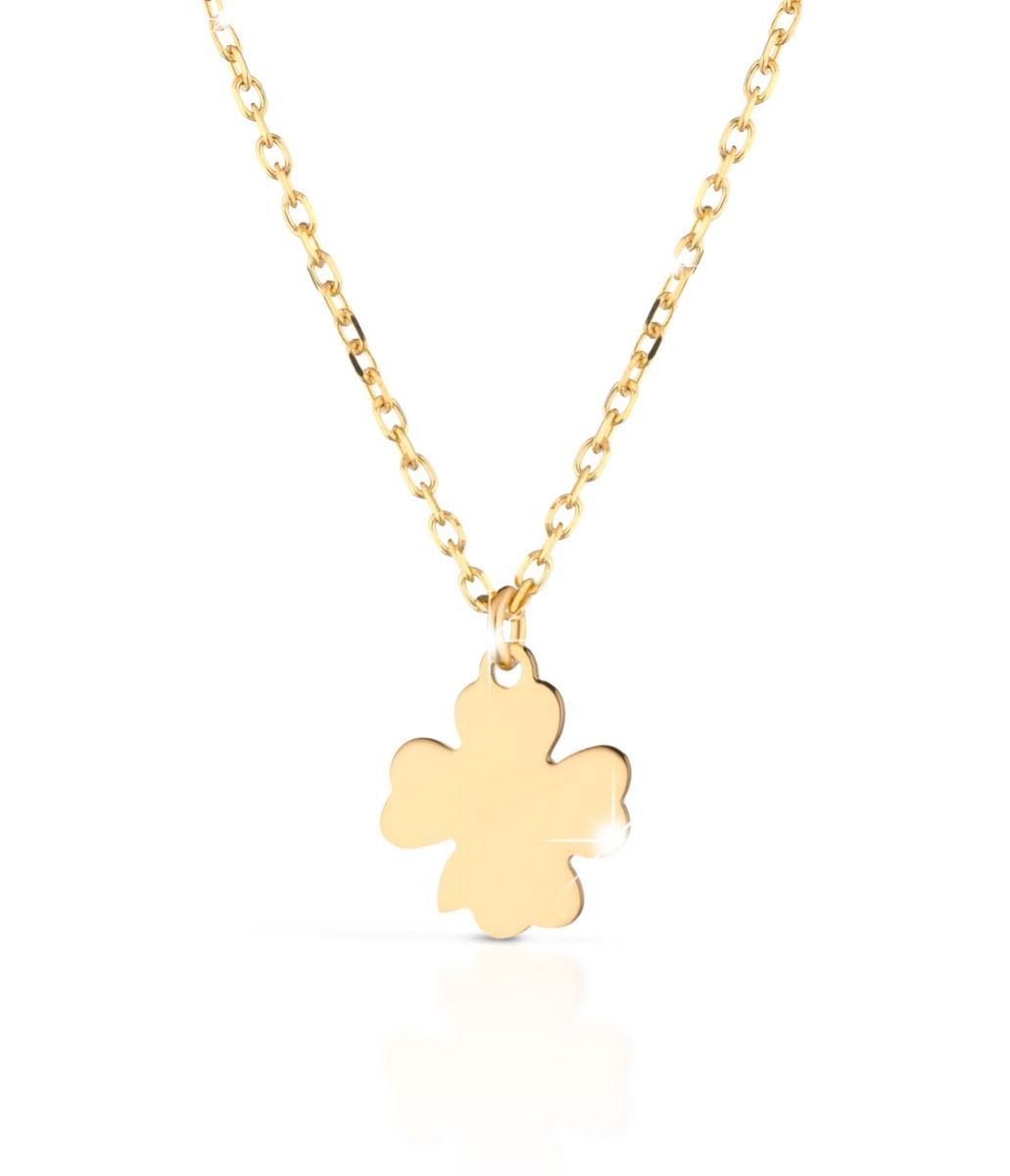 Le Bebé Collana Fortuna con quadrifoglio in oro giallo In Vendita