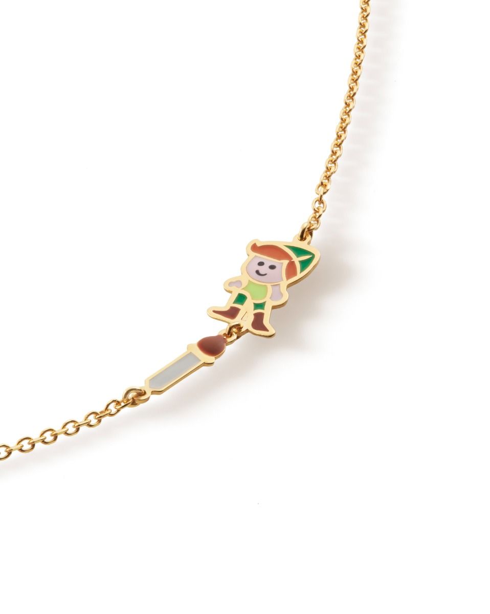 Le Bebé Bracciale Fiabe ispirato a Peter Pan in oro giallo Soddisfazione Garantita