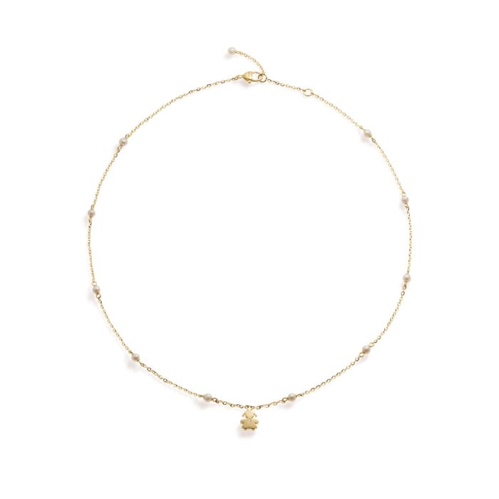 Le Bebé Collana Le Perle con sagoma bimba in oro giallo e diamante I Più Venduti