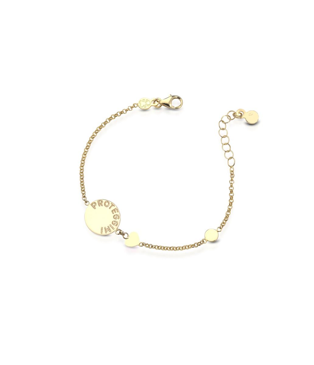Le Bebé Bracciale Proteggimi con Madonnina in oro giallo 2025