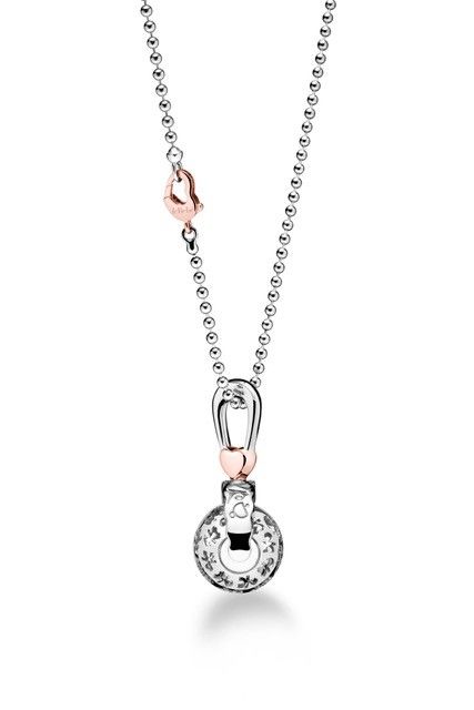 Le Bebé Collana Suonamore in argento placcato oro rosa con diamante Sottocosto