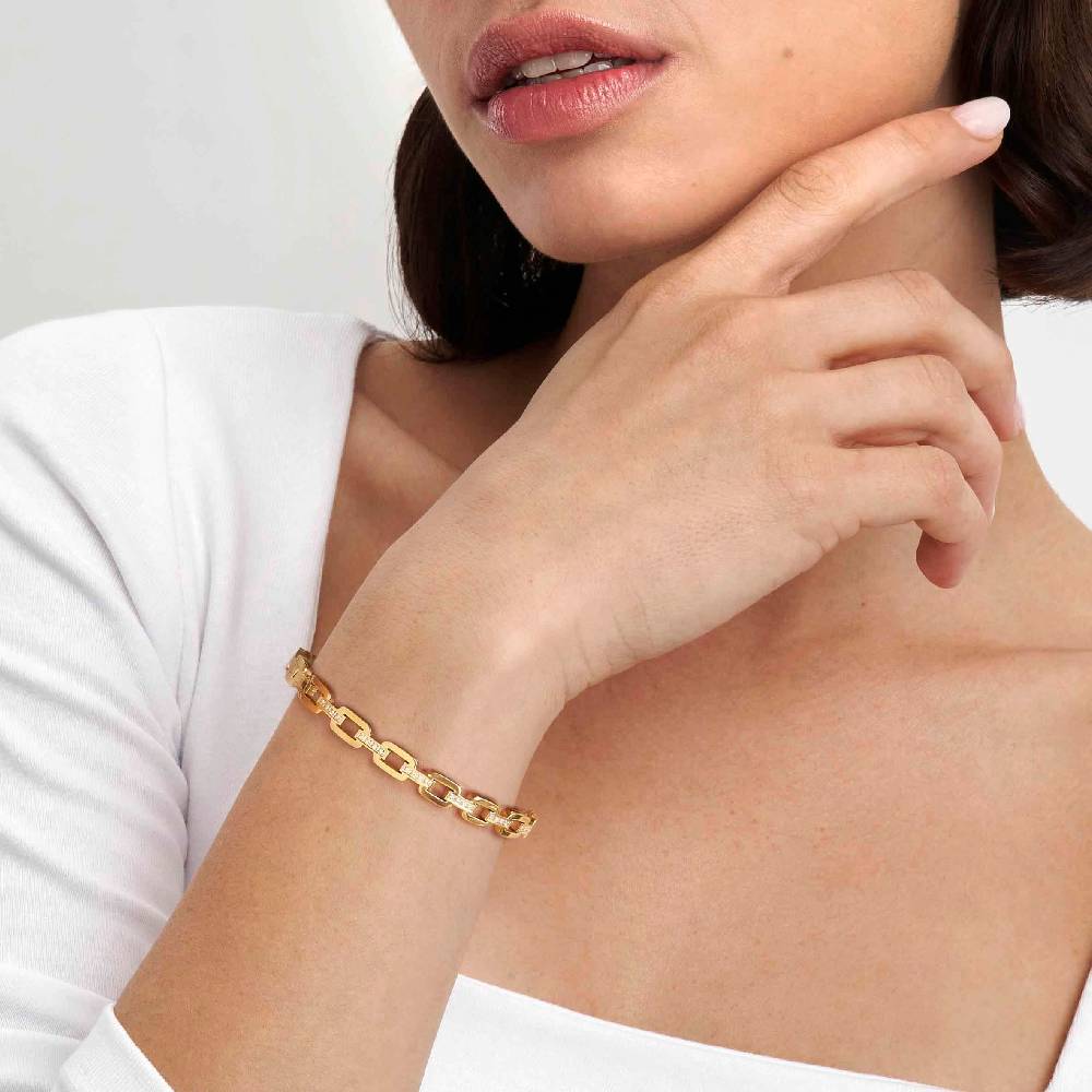 Nomination Bracciale Pretty Bangles Catena rigida e Zirconi Spedizione Gratuita