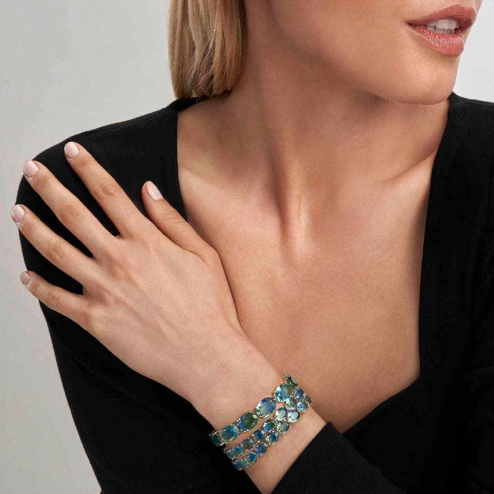 Nomination Bracciale Symbiosi pietre bicolor celeste verde Pezzi Unici