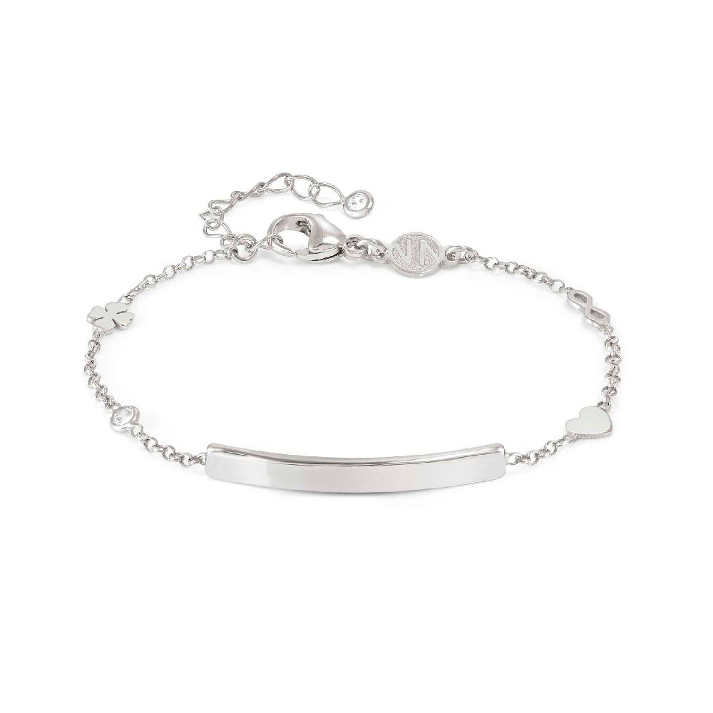 Nomination Bracciale Messaggi d'amore con Placca incidibile e simboli mix