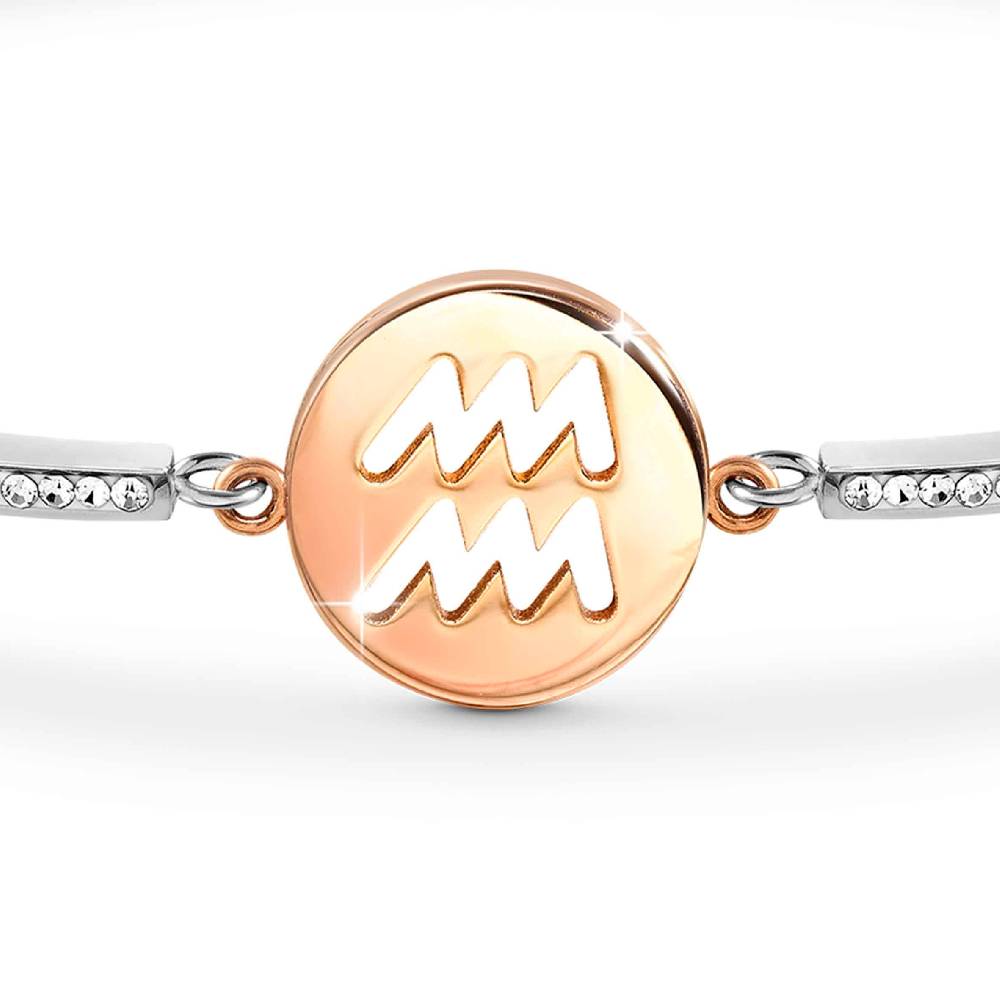 Nomination Bracciale Milleluci Zodiaco Acquario in PVD rosa e Cristalli Convenienza