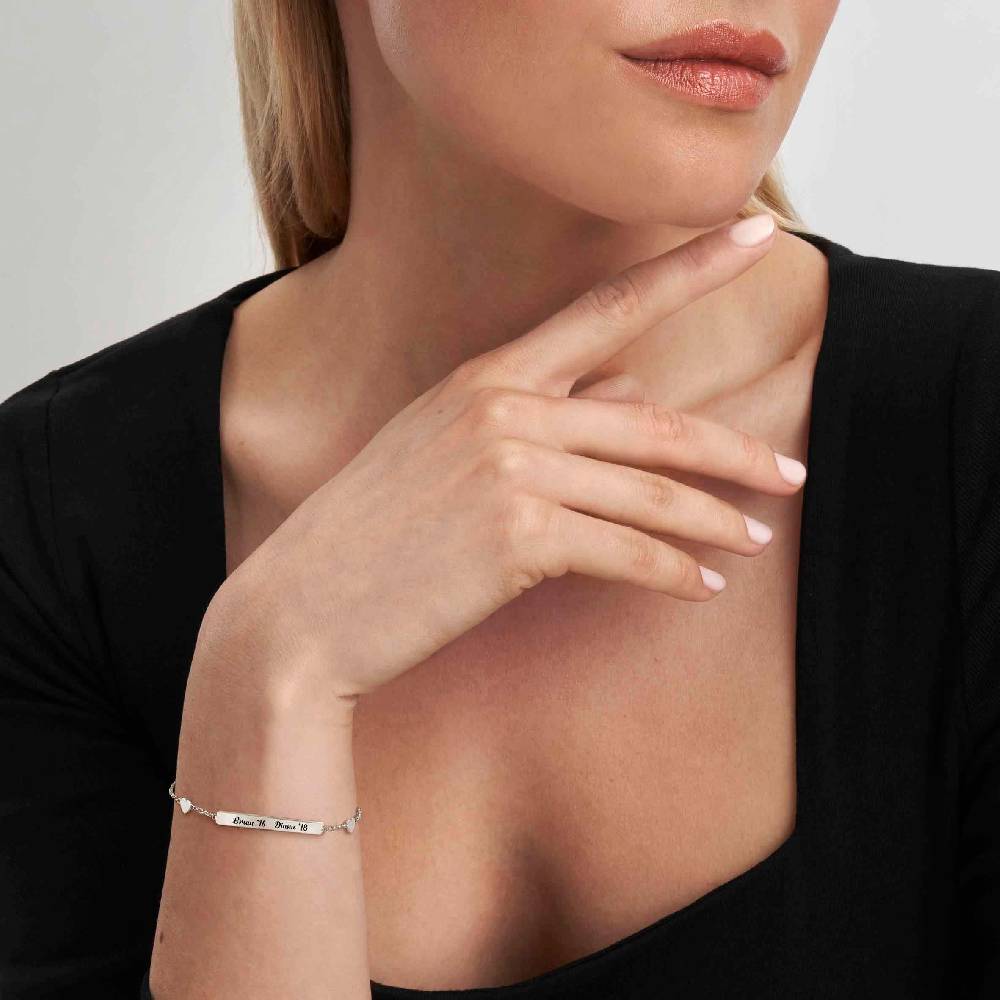 Nomination Bracciale Messaggi d'amore con Placca incidibile e Cuoricini Presa