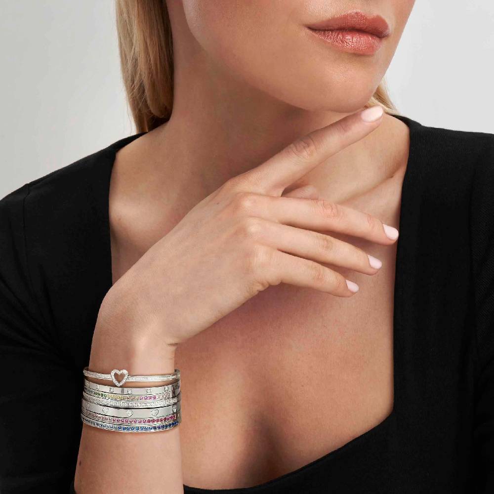 Nomination Bracciale Pretty Bangles con Degradé di Zirconi azzurri Saldi Di Fabbrica