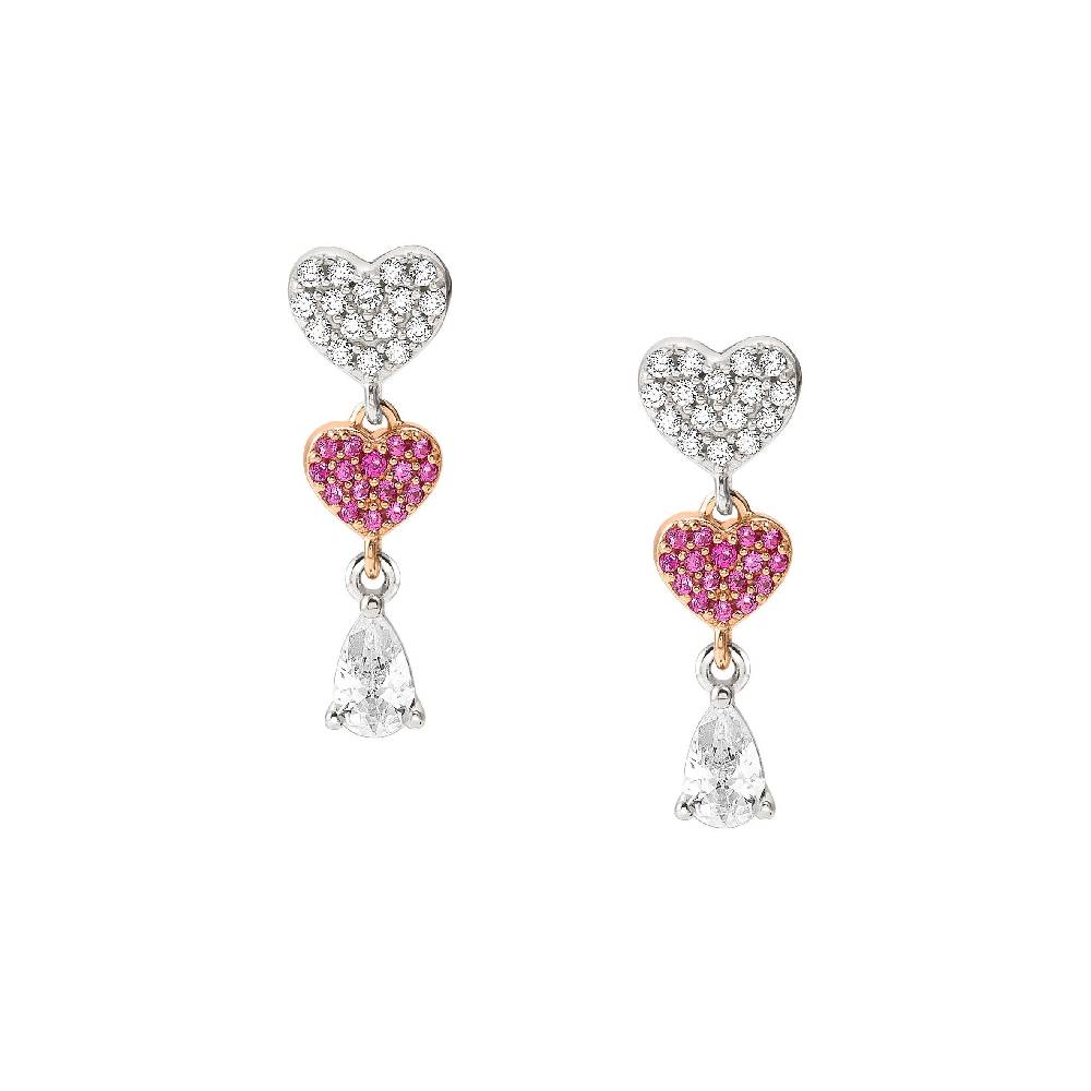 Nomination Orecchini Lucentissima Cuori e Cubic Zirconia In Saldo