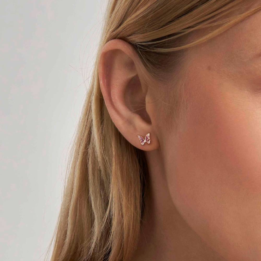 Nomination Orecchini Crysalis Farfalle con Cubic Zirconia Nuovo