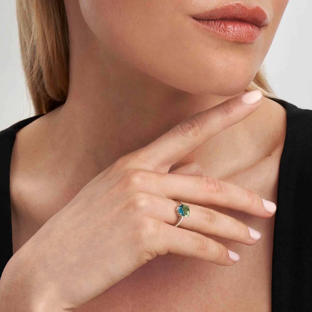 Nomination Anello Symbiosi con pietra bicolor verde azzurra Shopping Online