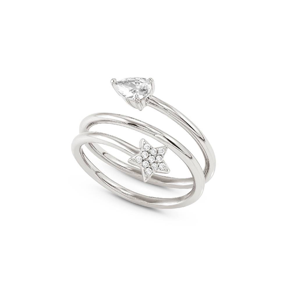 Nomination Anello Lucentissima Stella e Cubic Zirconia a Goccia Prezzo Ridotto