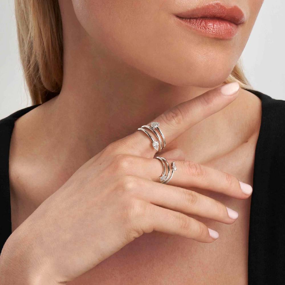 Nomination Anello Lucentissima Stella e Cubic Zirconia a Goccia Prezzo Ridotto