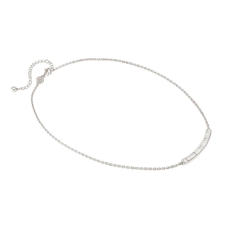 Nomination Collana Carismatica Centrale in Argento e Pietre bianche Nuovo