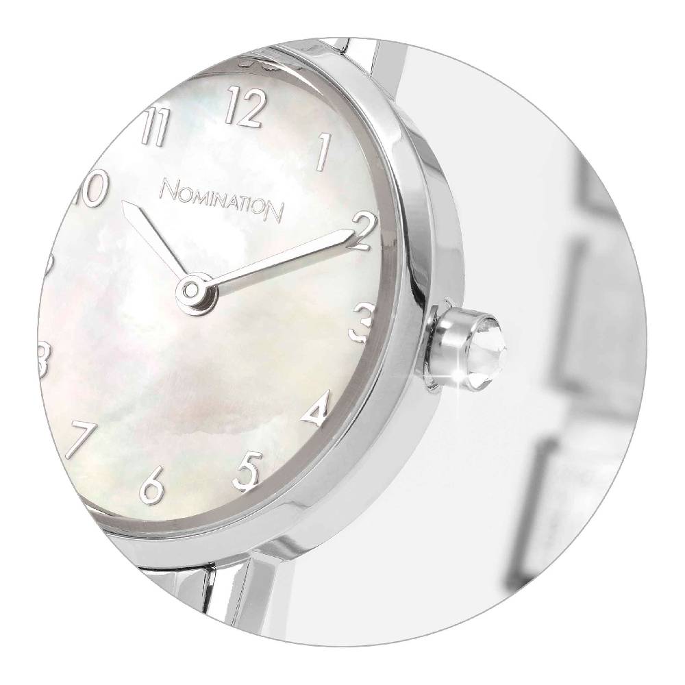 Nomination Orologio Time Quadrante Ovale Madreperla e 4 Link decorati sul Cinturino In Saldo