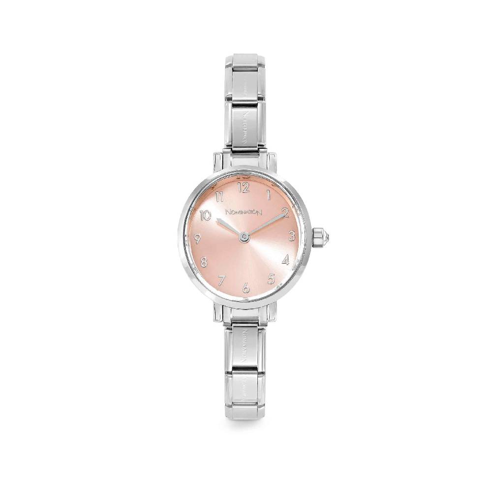 Nomination Orologio Composable con Quadrante Rosa Sunray Ovale Nuovo