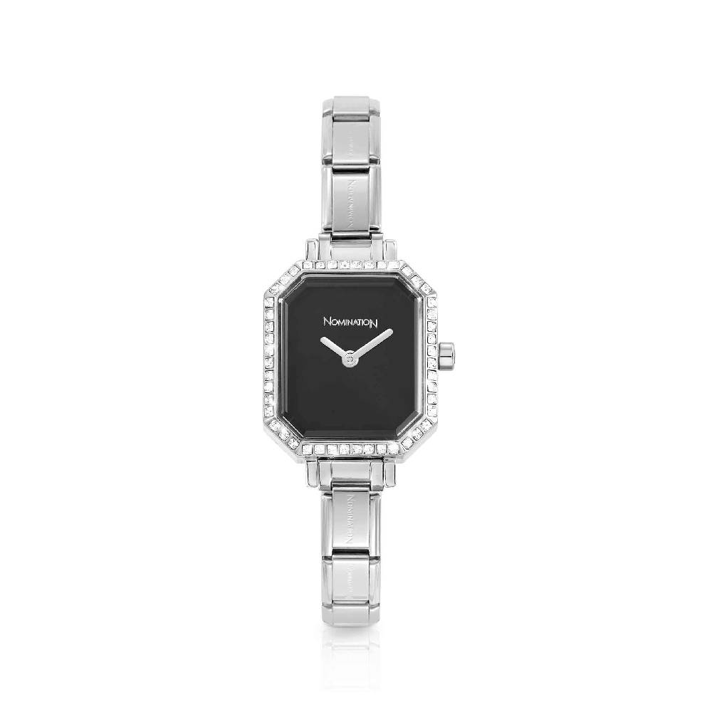 Nomination Orologio Composable Paris con Pietre nero Promozione