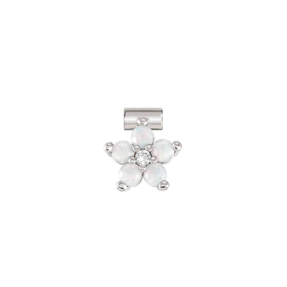 Nomination Ciondolo SeiMia fiore grande con Opale e CZ bianco Sconto