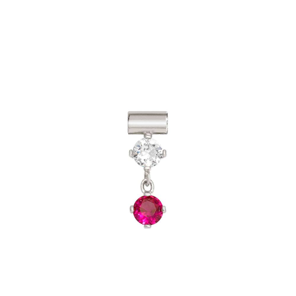 Nomination Ciondolo SeiMia con Cubic Zirconia Rosso e Bianco Economico