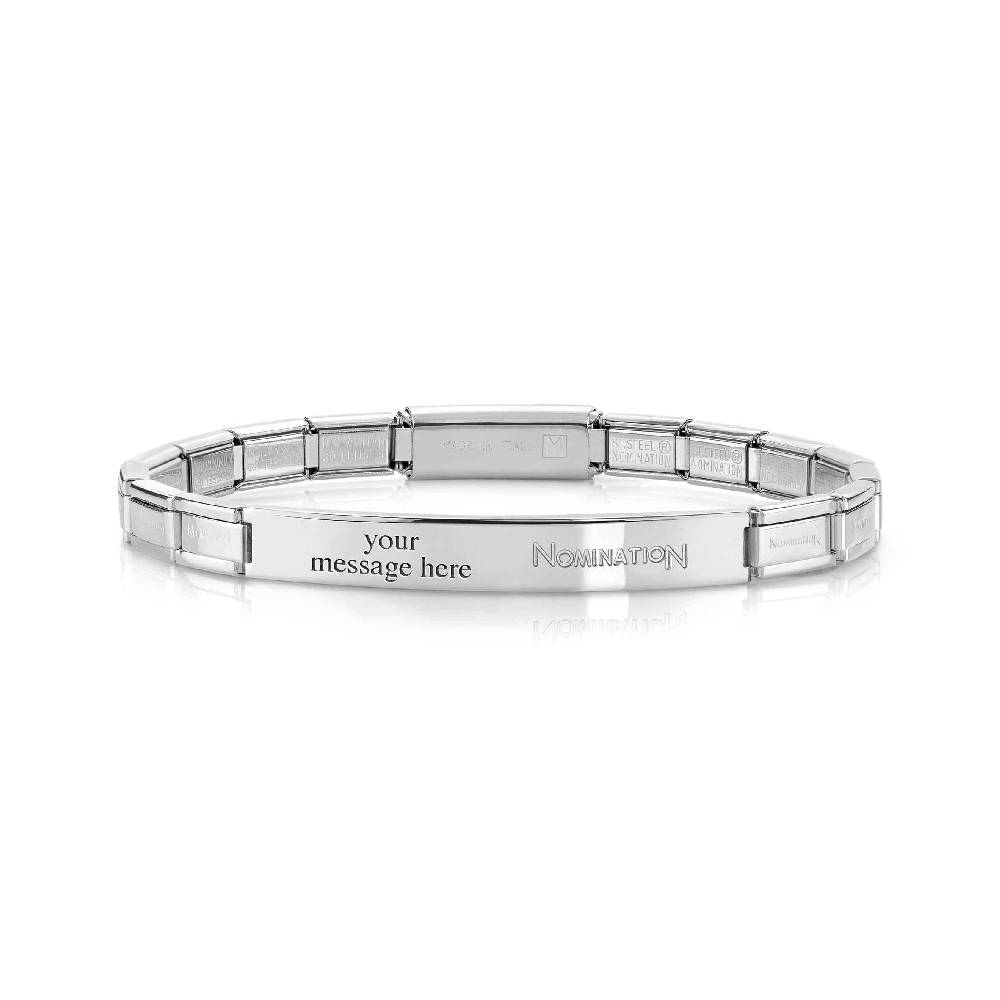 Nomination Bracciale Trendsetter in acciaio con placca Novità