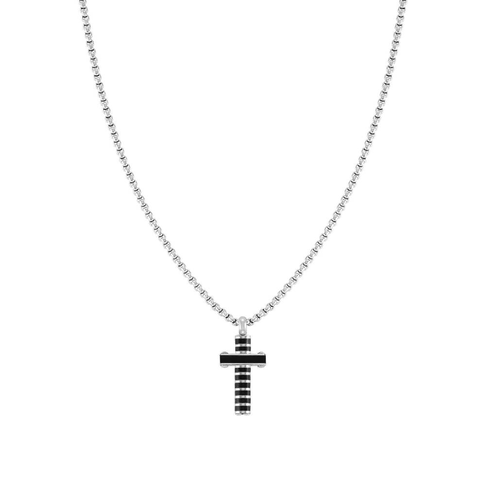 Nomination Collana Strong Diamond croce nera Affare Del Giorno