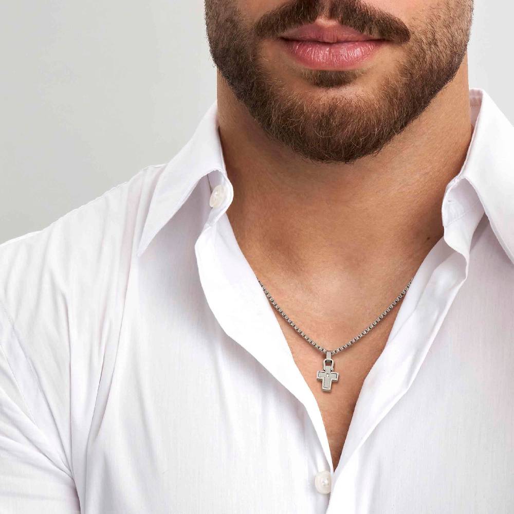 Nomination Collana ManVision con pendente Croce e Zircone Saldi