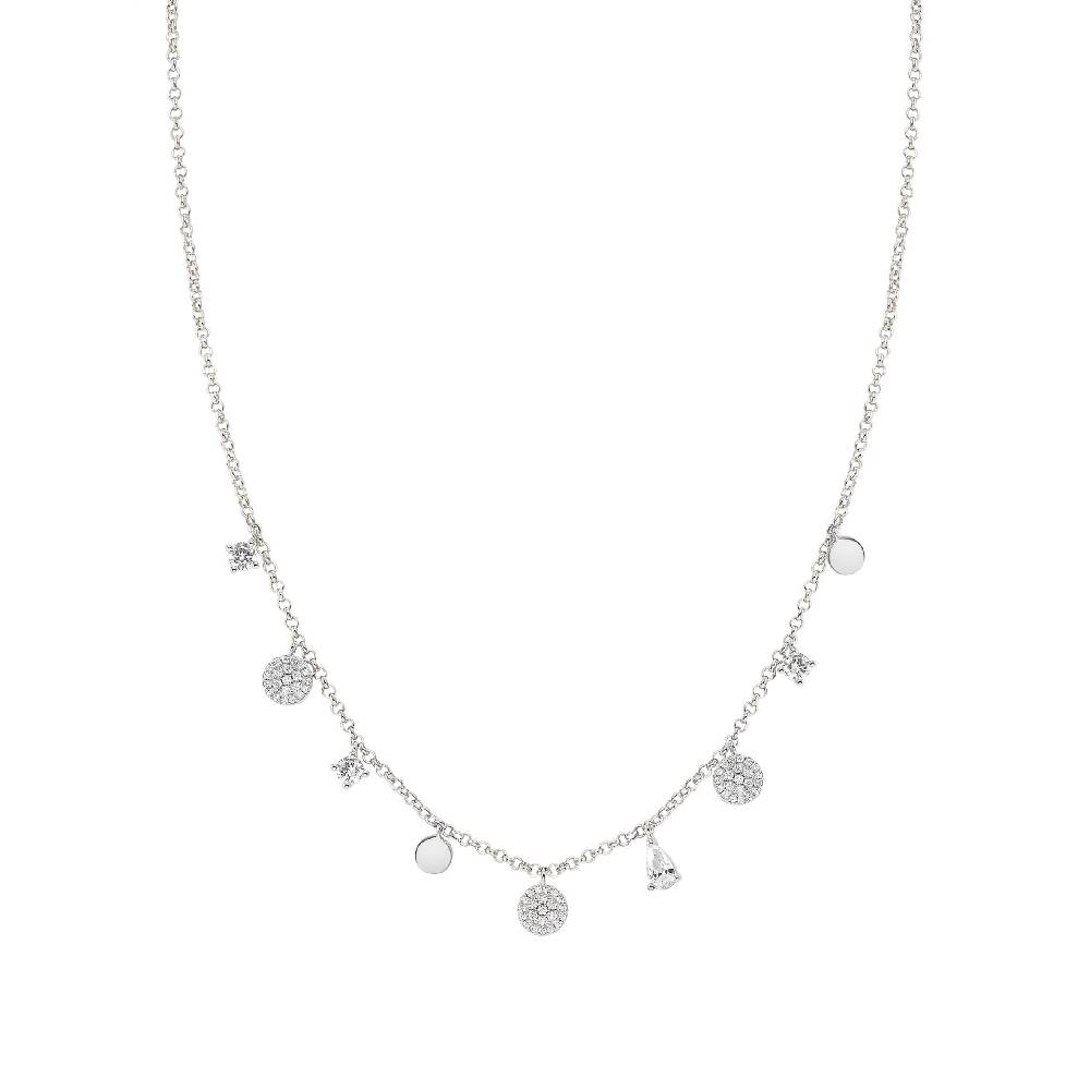 Nomination Collana Lucentissima Mix Pendenti Tondi e Cubic Zirconia In Saldo