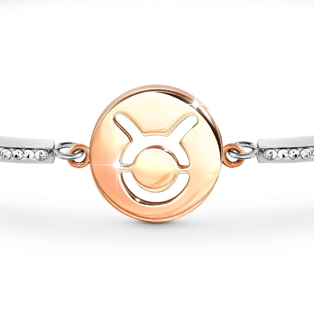 Nomination Bracciale Milleluci Zodiaco Toro in PVD rosa e Cristalli Italy