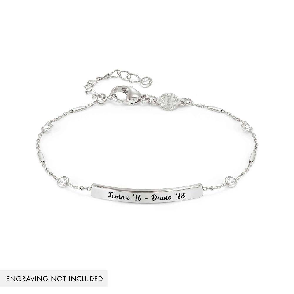 Nomination Bracciale Messaggi d'amore con Placca Incidibile e Pietre Promozione Limitata