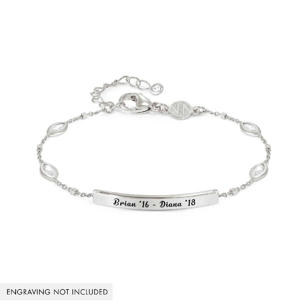 Nomination Bracciale Messaggi d'amore con Placca e Zirconi Ovali Affare Del Giorno