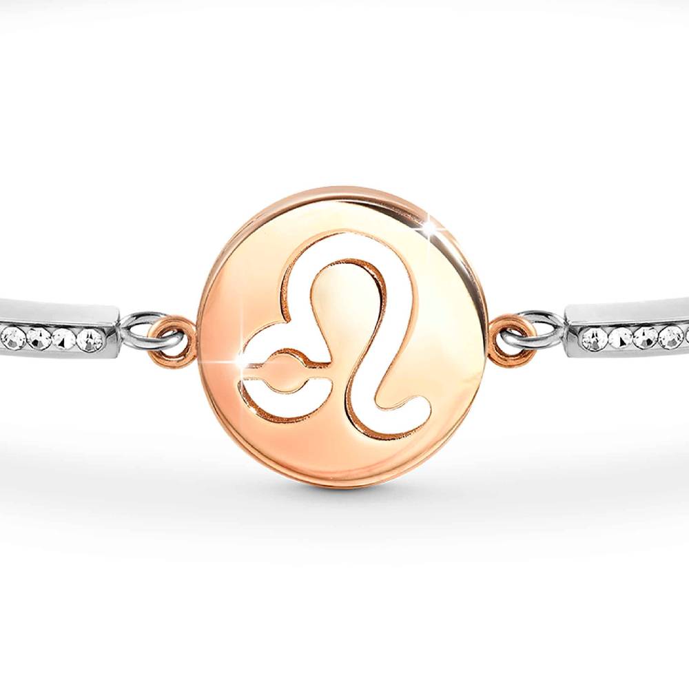Nomination Bracciale Milleluci Zodiaco Leone in PVD rosa e Cristalli Outlet