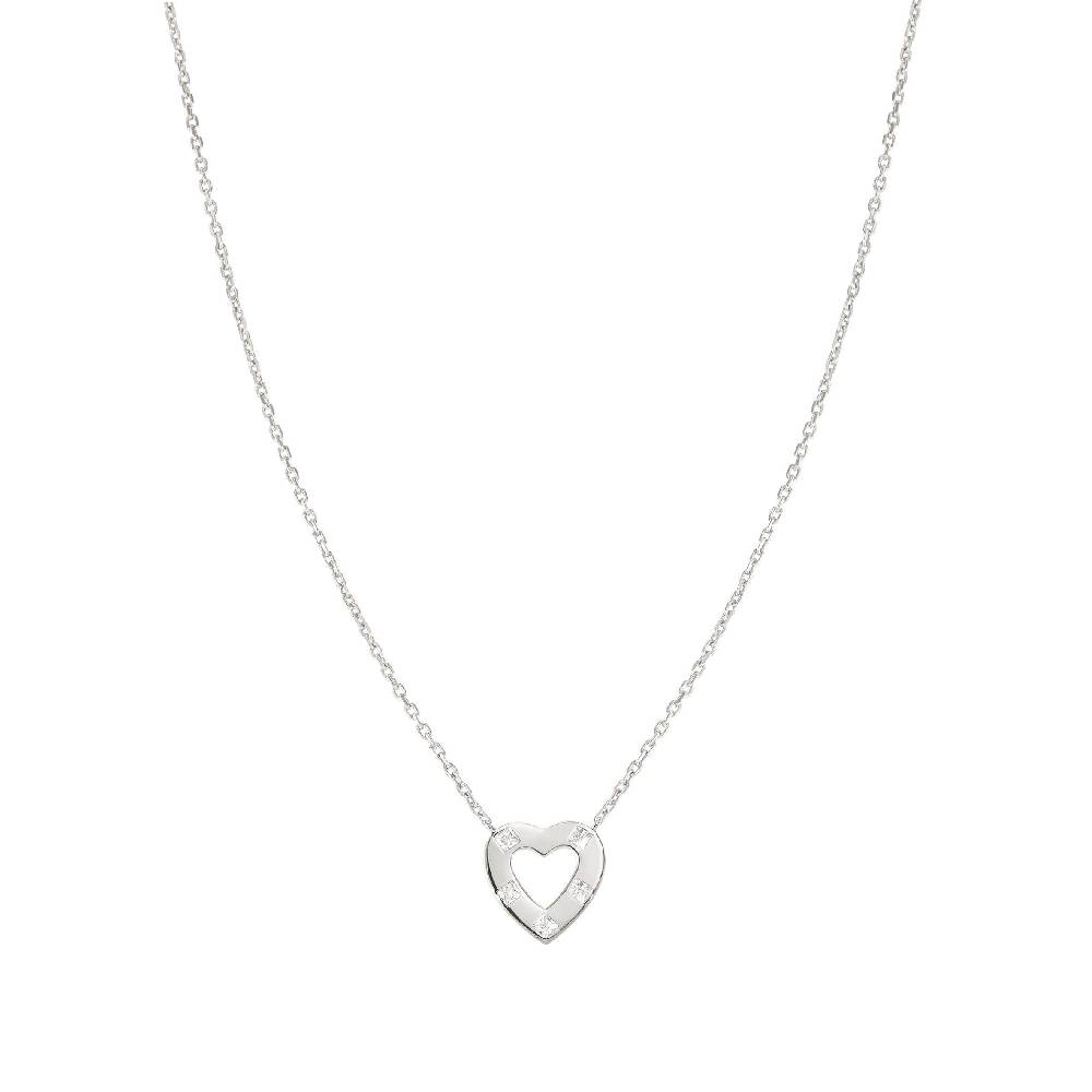 Nomination Collana Carismatica Cuore e Cubic Zirconia bianchi Grande vendita
