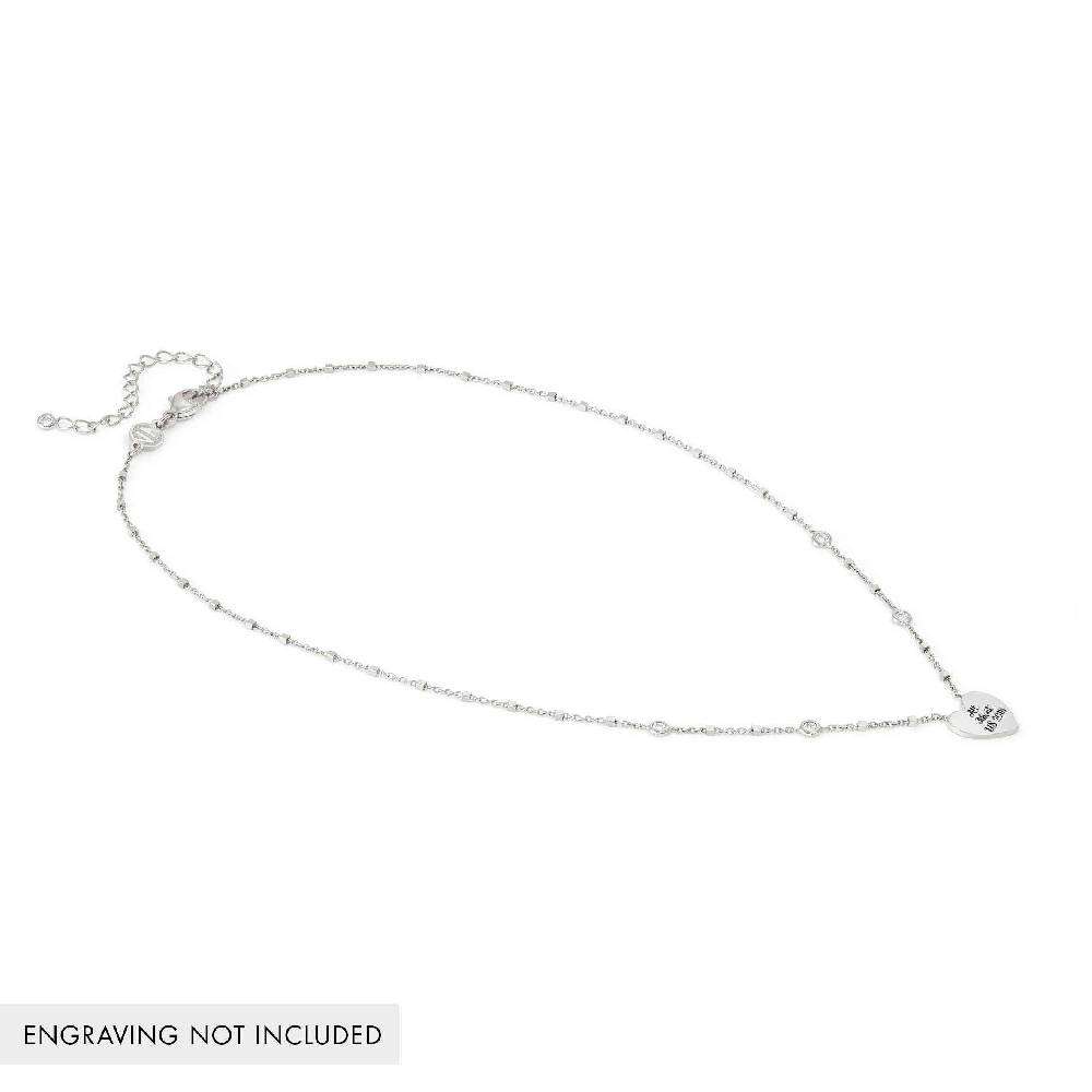 Nomination Collana Messaggi d'amore Cuore incidibile e Pietre bianche Flash Sale