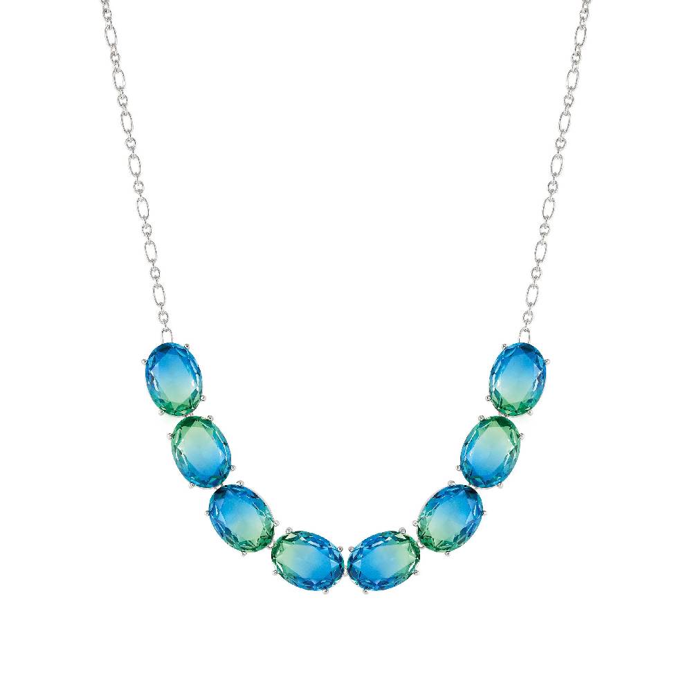 Nomination Collana Symbiosi con pietre Bicolor grandi celeste e verde Shopping online