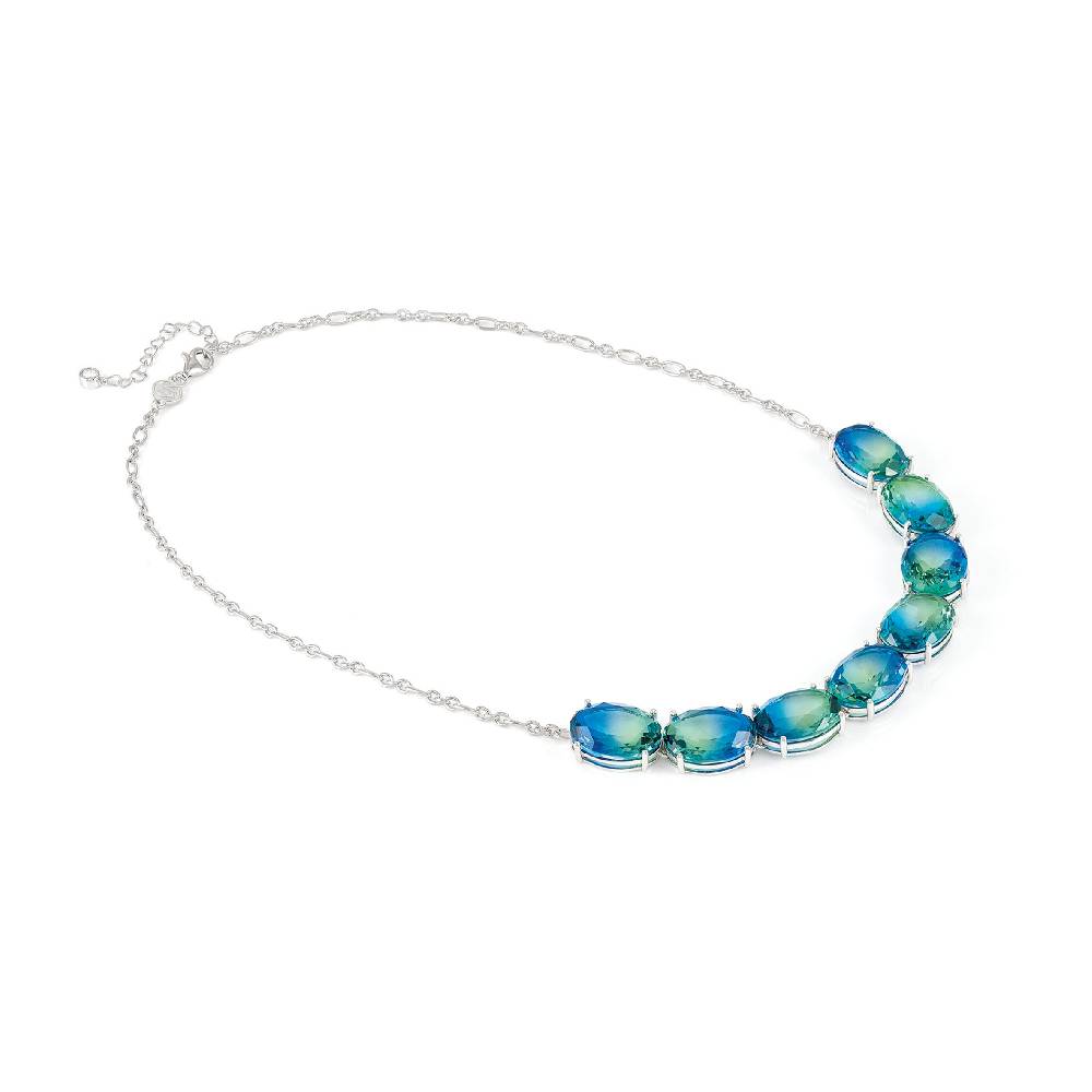 Nomination Collana Symbiosi con pietre Bicolor grandi celeste e verde Shopping online