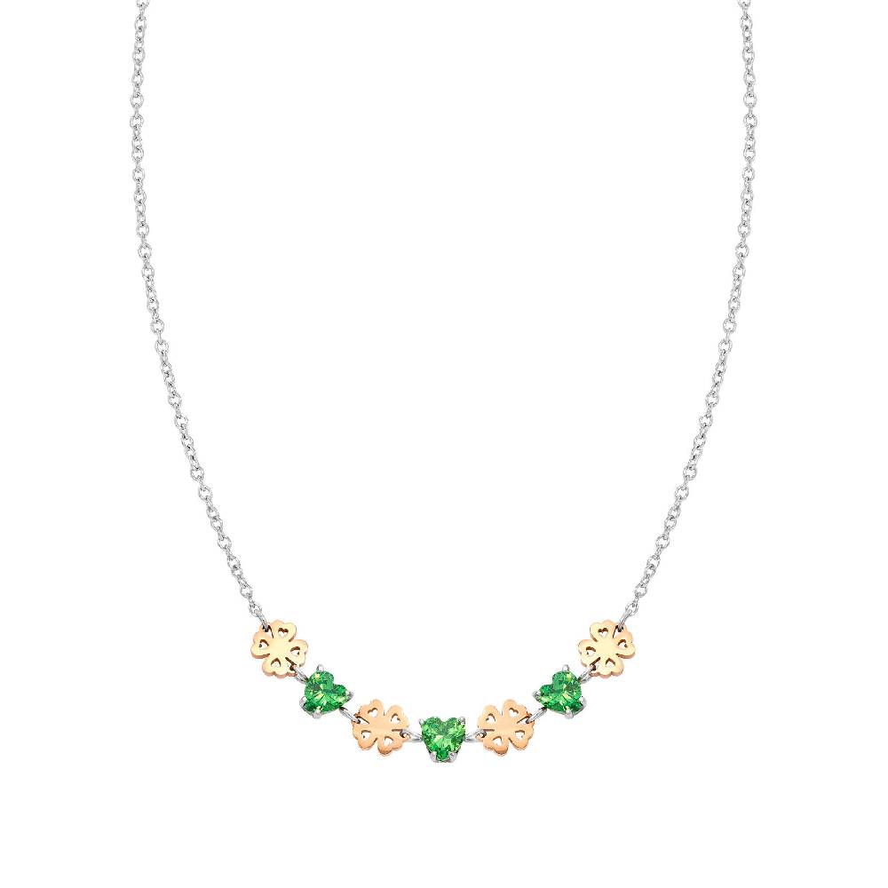 Nomination Collana Principessina pietre verdi e quadrifogli Vendite stagionali