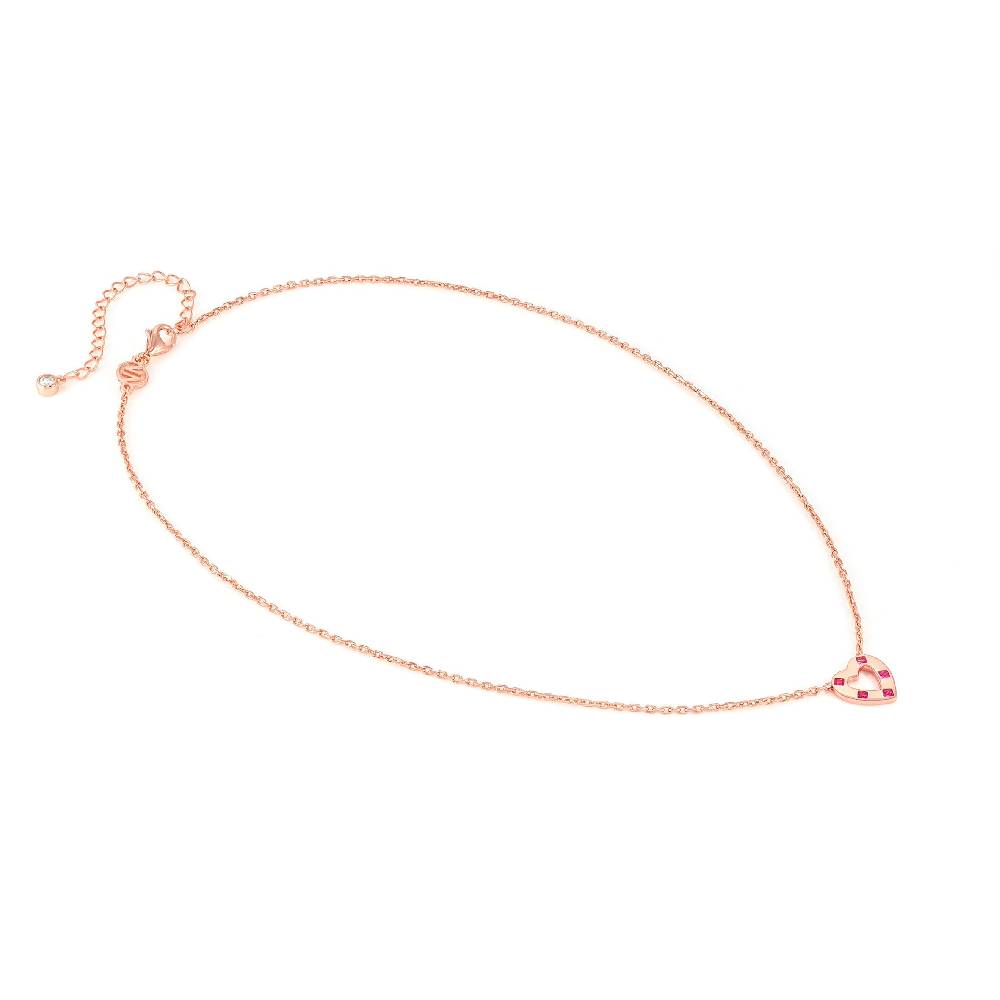 Nomination Collana Carismatica Cuore e CubIc Zirconia fucsia Offerta San Valentino