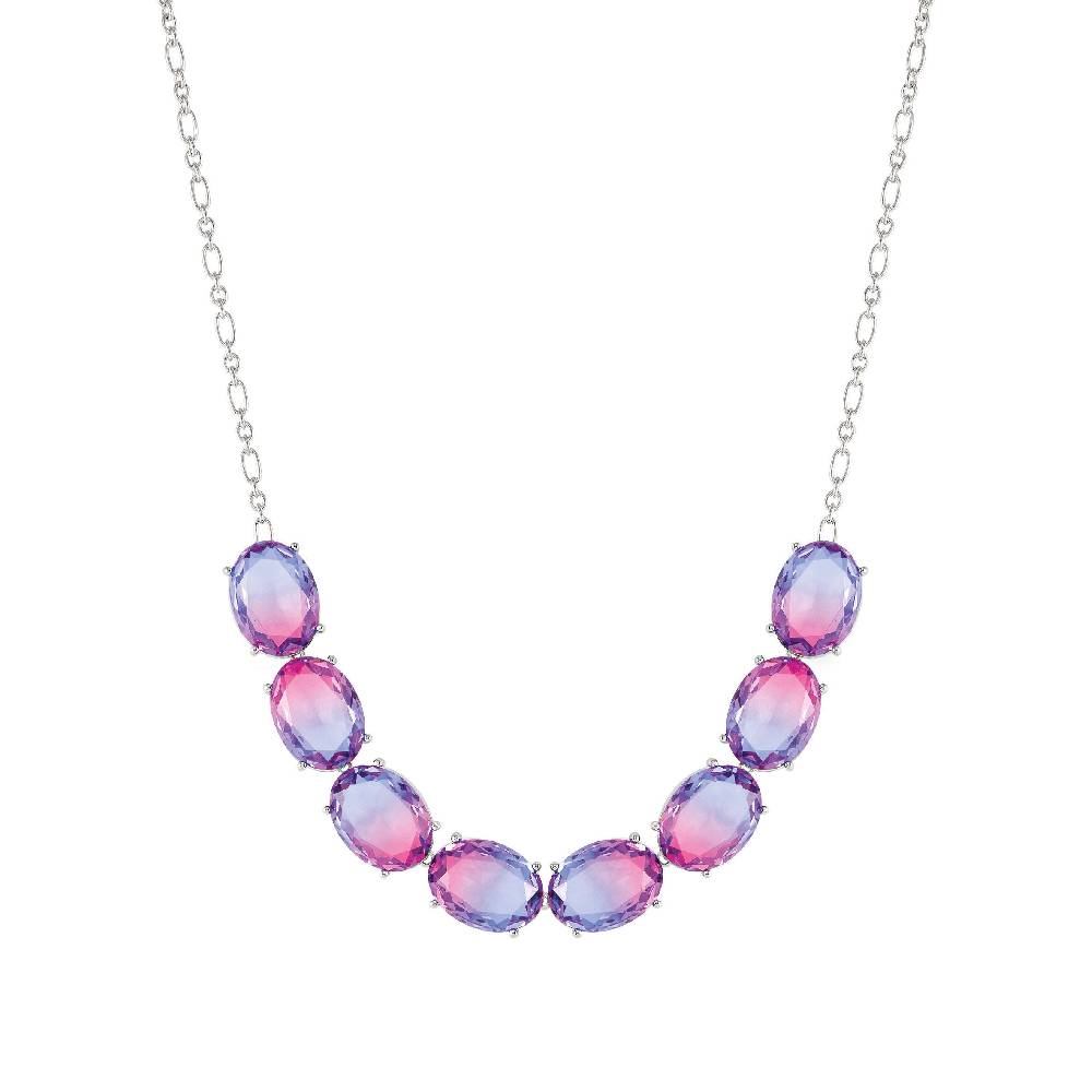 Nomination Collana Symbiosi pietre grandi bicolor rosa e viola Offerta temporanea