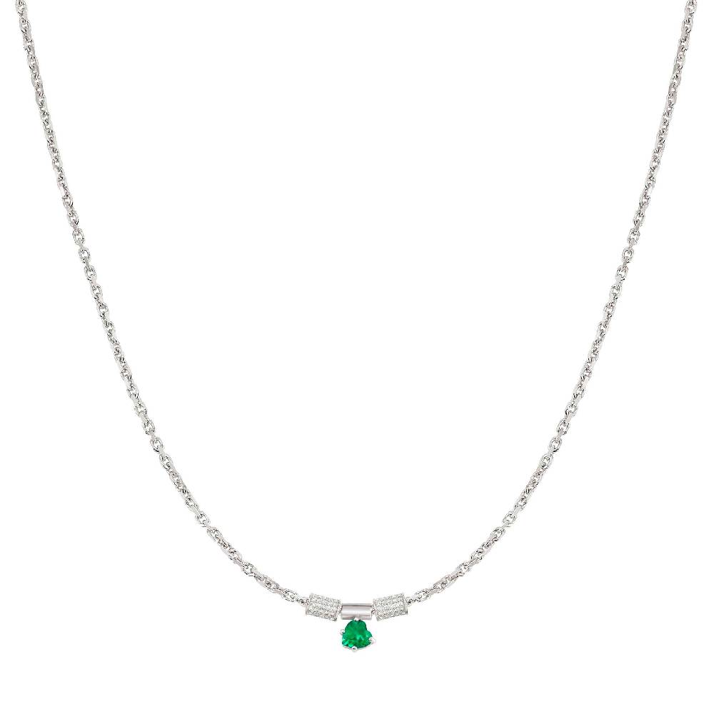 Nomination Collana SEIMIA con cuore pendente verde