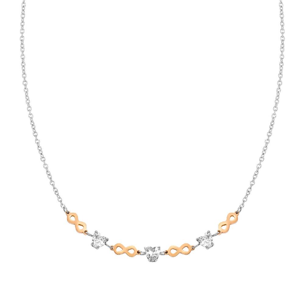 Nomination Collana Principessina pietre bianche e infinito Liquidazione