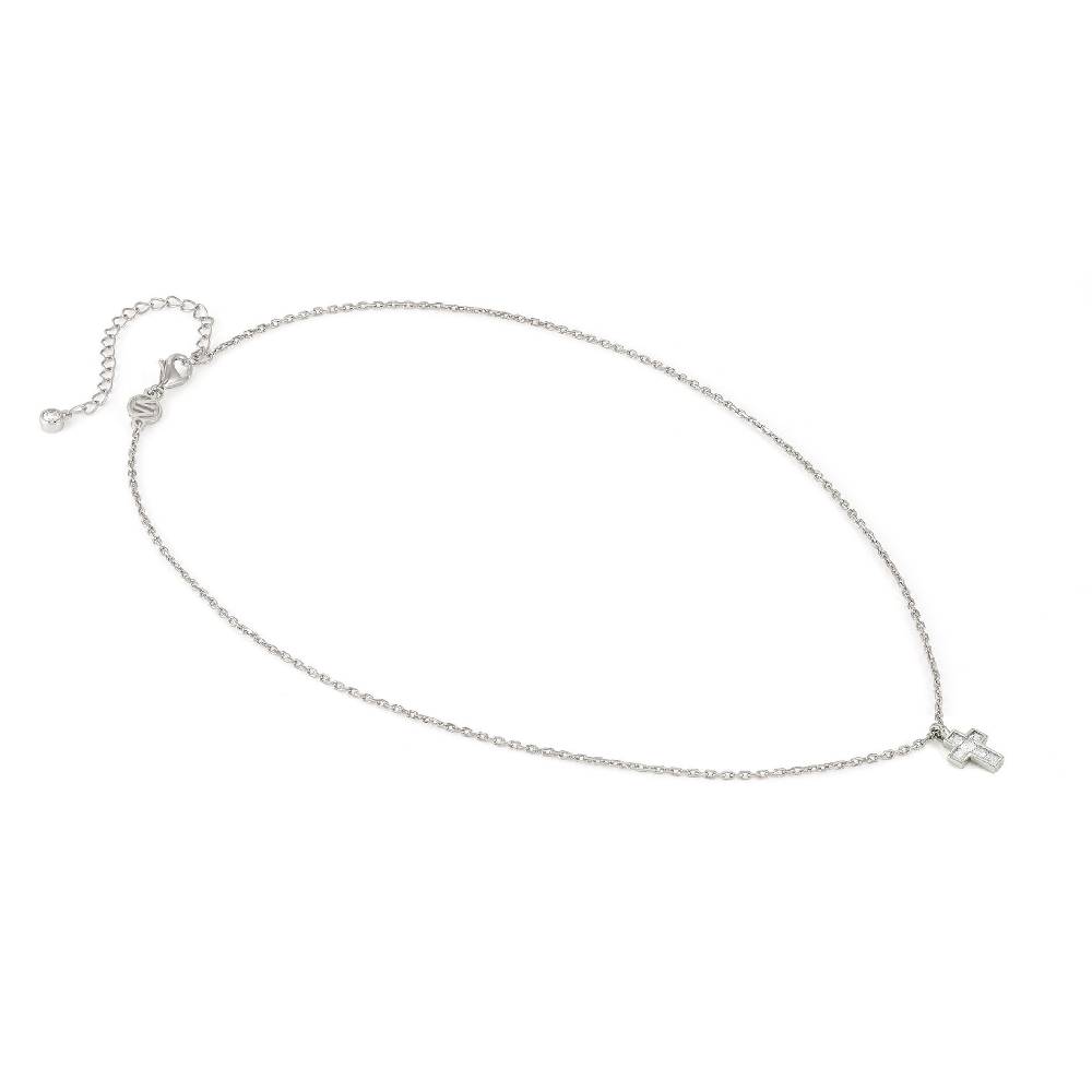 Nomination Collana Carismatica Croce piccola in Argento e pietre bianche Comprane uno, ottenene uno gratis