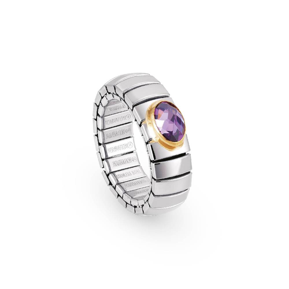 Nomination Anello estensibile con Pietra sfaccettata