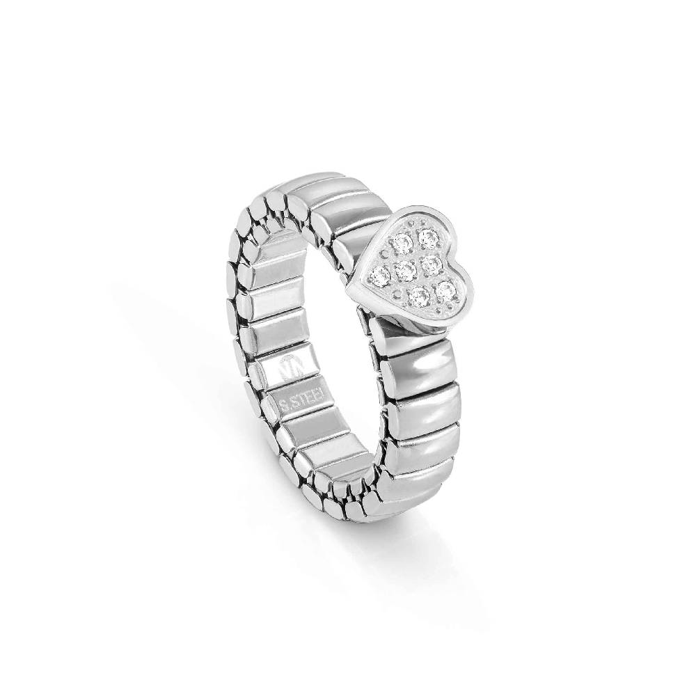 Nomination Anello Extension in Acciaio con Cuore e Pietre 50% di sconto con spedizione gratuita