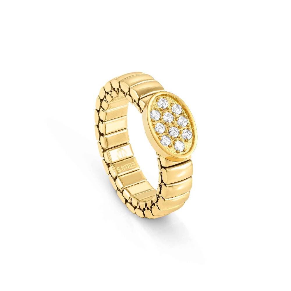 Nomination Anello Extension in PVD giallo con 1 Ovale Limitato a 3 giorni