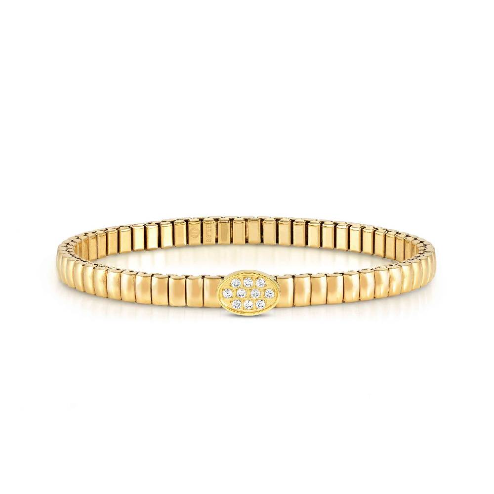 Nomination Bracciale Extension in PVD giallo con 1 Ovale