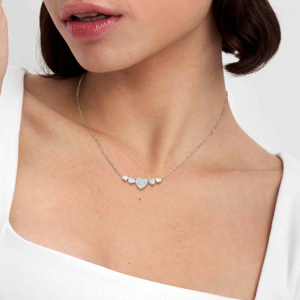 Nomination Collana misstrendy con cuore e cubic zirconia Comprane uno, ottenene uno gratis