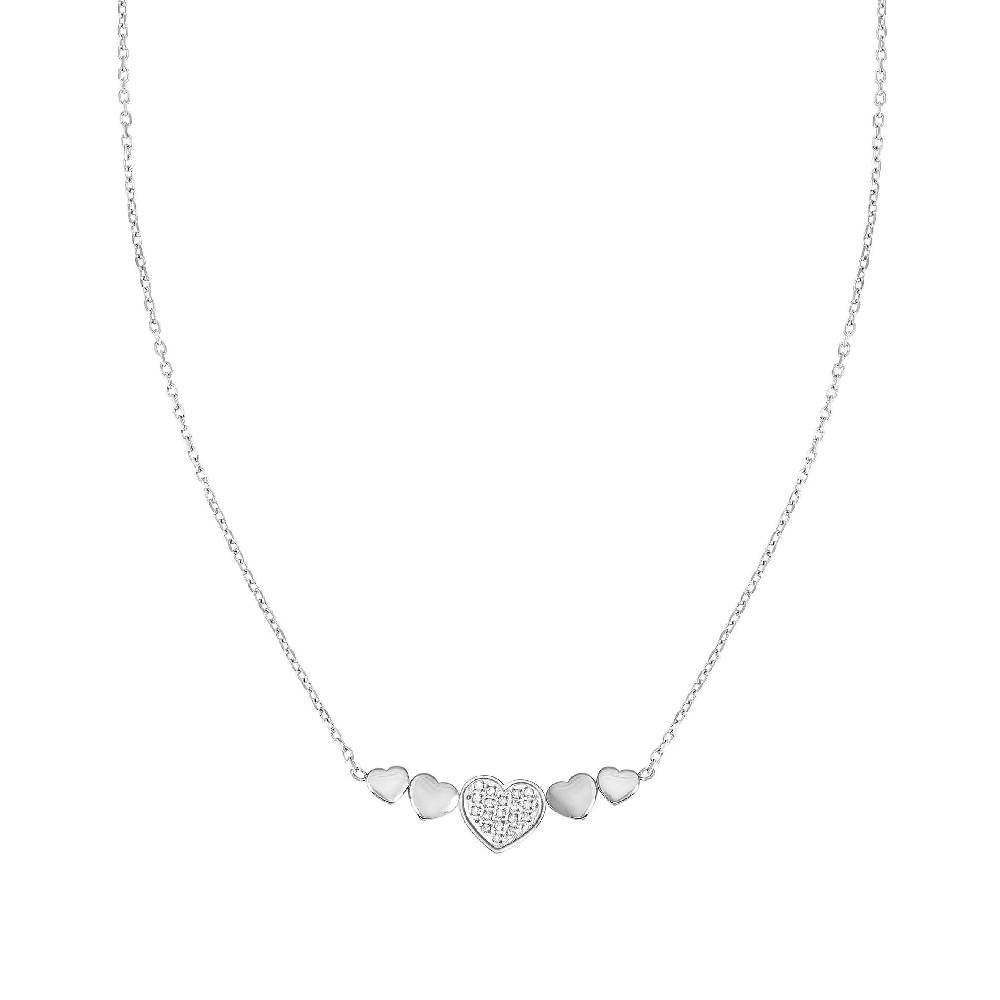 Nomination Collana misstrendy con cuore e cubic zirconia Comprane uno, ottenene uno gratis