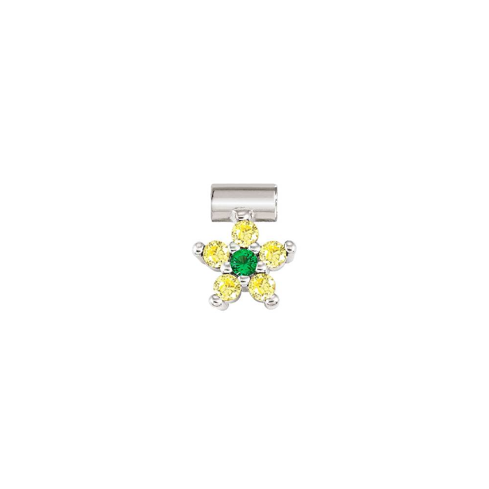 Nomination Ciondolo SeiMia fiore Giallo e verde con CZ Super sconto