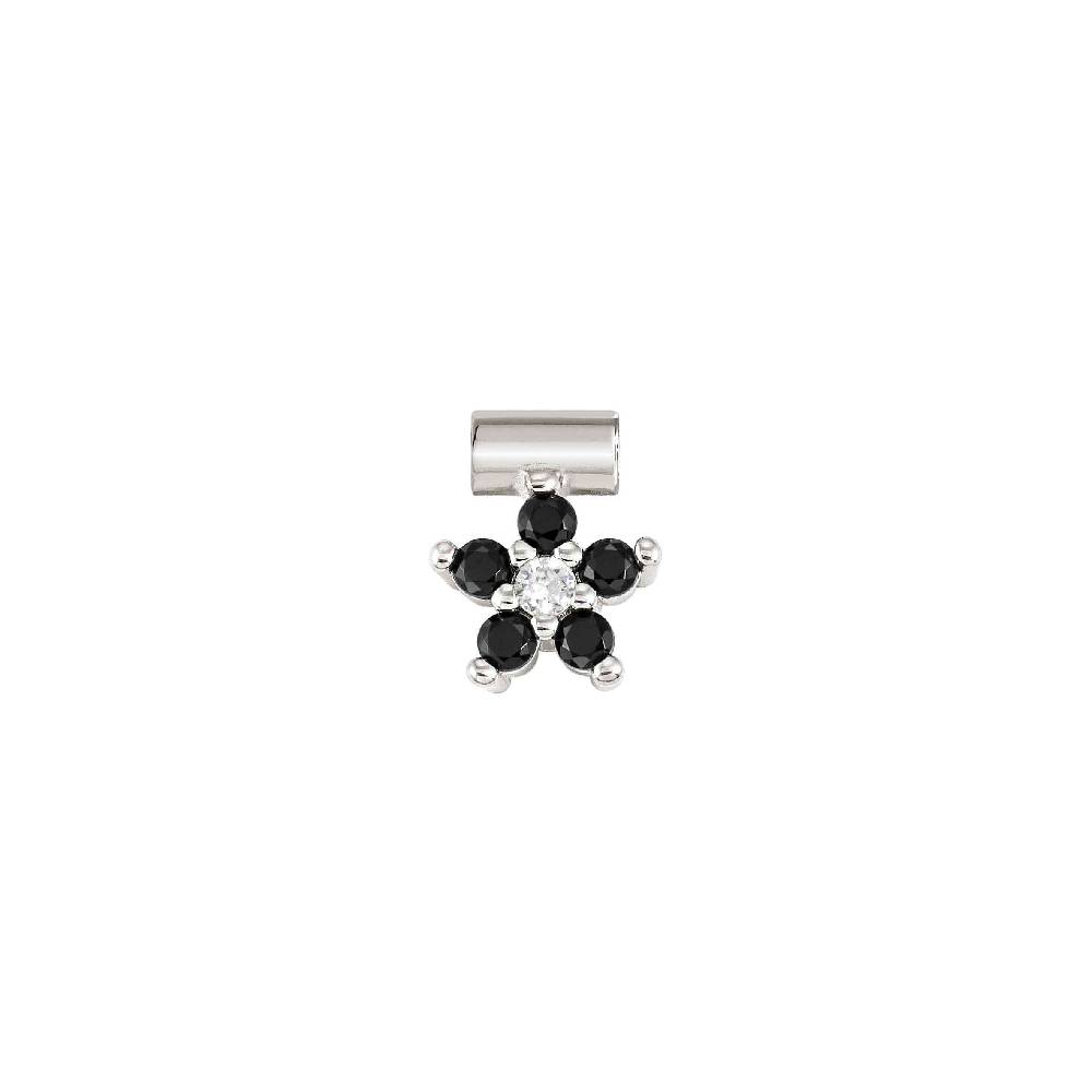 Nomination Ciondolo SeiMia fiore nero con CZ